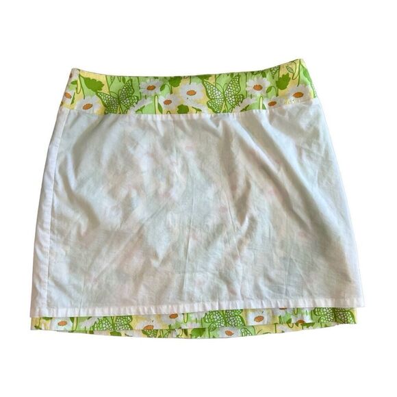 Lilly Pulitzer Vintage Socialite Butterfly Mini Skirt sz 8 Feminine Daisy Floral - Picture 9 of 10